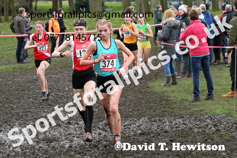 Senior girls, 2020 New Balance English Schools Champs., Sefton Park, Liverpool. Photo: David T. Hewitson/Sports for All Pics